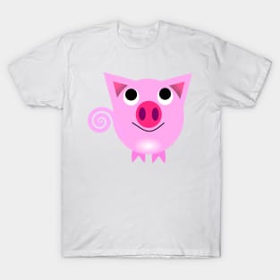 Pink Artwork Pig T-Shirt